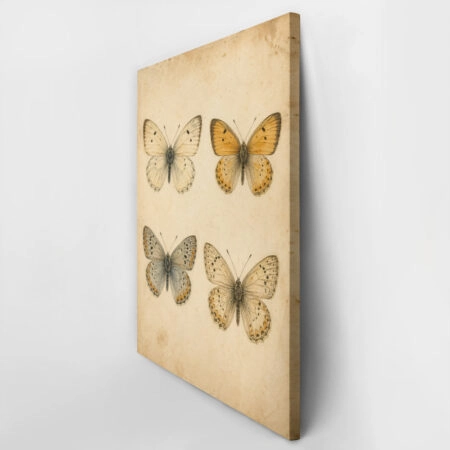 Πίνακας σε Καμβά VINTAGE DARK ACADEMIA BUTTERFLIES 7 - Vintage Sticky 2