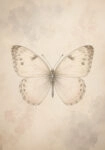 Πίνακας σε Καμβά VINTAGE DARK ACADEMIA BUTTERFLY 2