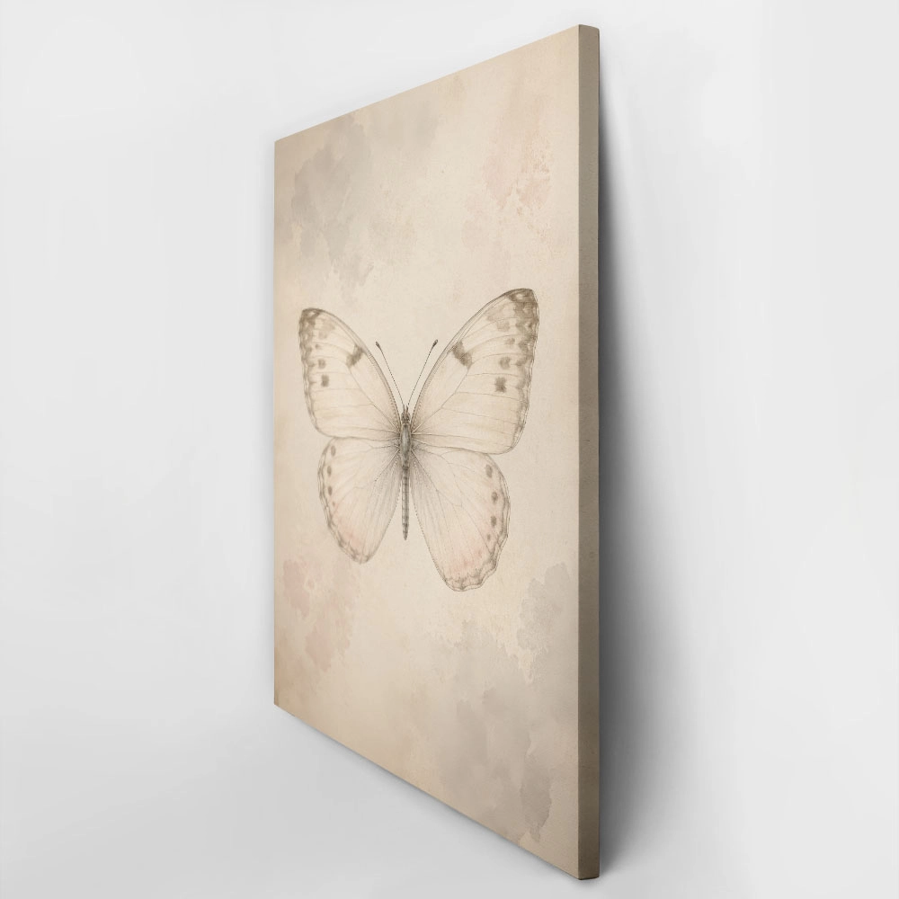Πίνακας σε Καμβά VINTAGE DARK ACADEMIA BUTTERFLY 2