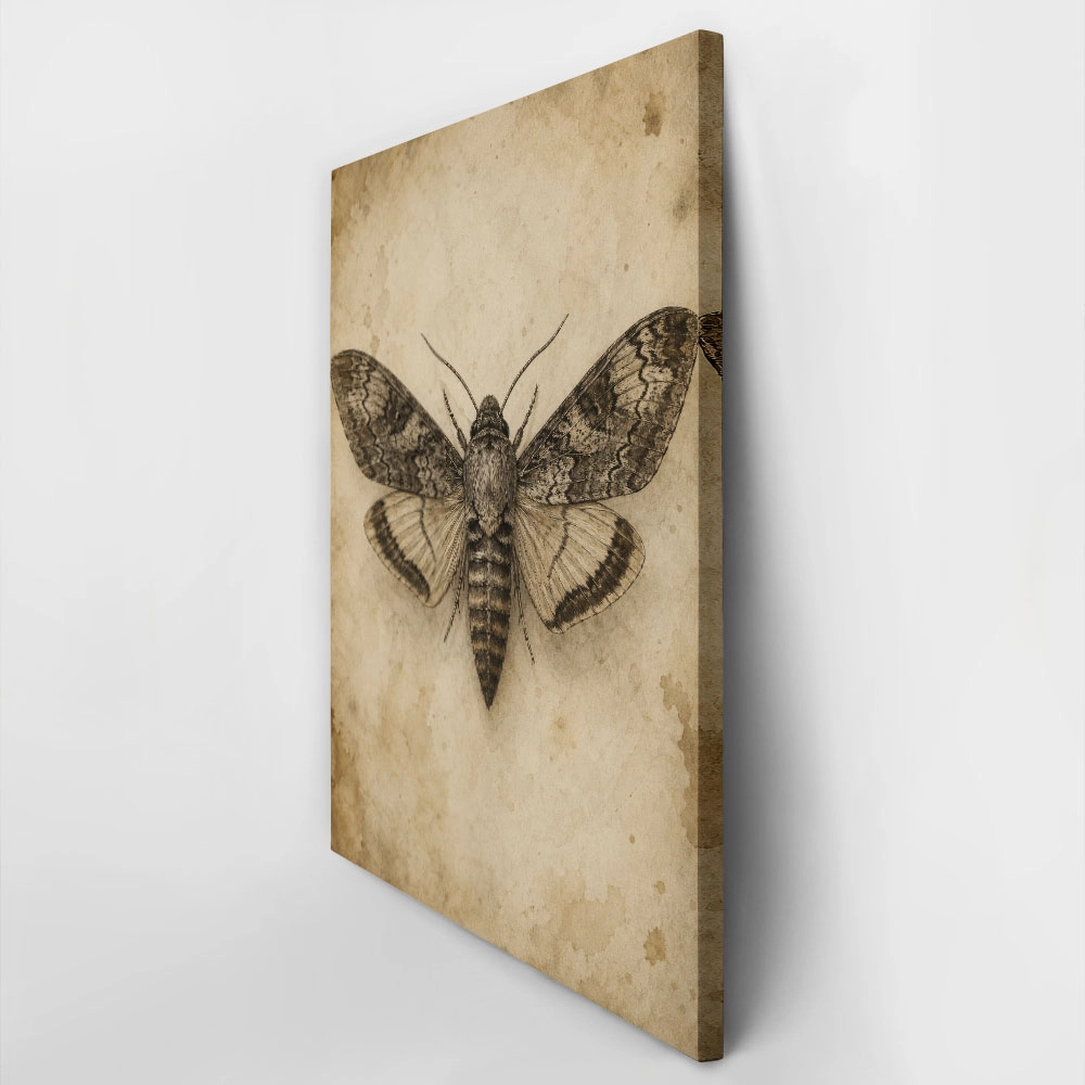 Πίνακας σε Καμβά VINTAGE DARK ACADEMIA BUTTERFLY 3