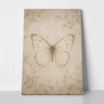 Πίνακας σε Καμβά VINTAGE DARK ACADEMIA BUTTERFLY