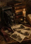 Πίνακας σε Καμβά VINTAGE DARK ACADEMIA CAMERA