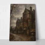 Πίνακας σε Καμβά VINTAGE DARK ACADEMIA CASTLE