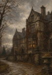 Πίνακας σε Καμβά VINTAGE DARK ACADEMIA CASTLE