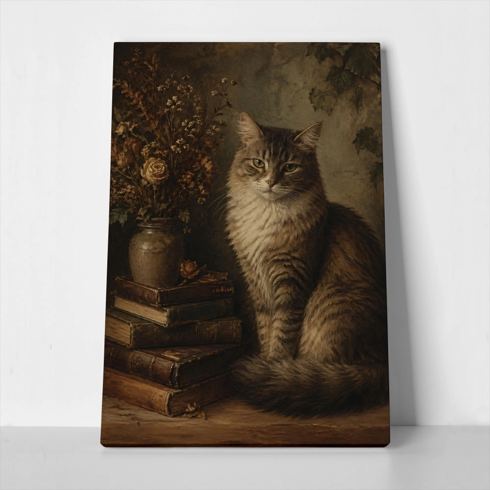 Πίνακας σε Καμβά VINTAGE DARK ACADEMIA CAT 2