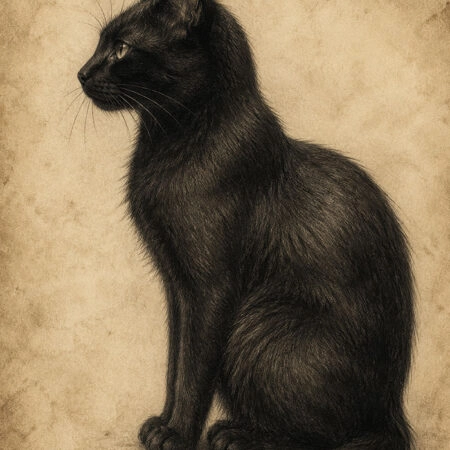 Πίνακας σε Καμβά VINTAGE DARK ACADEMIA CAT -  Sticky 5