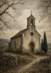 Πίνακας σε Καμβά VINTAGE DARK ACADEMIA CHAPEL