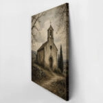 Πίνακας σε Καμβά VINTAGE DARK ACADEMIA CHAPEL