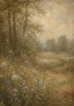 Πίνακας σε Καμβά VINTAGE DARK ACADEMIA COUNTRY FLOWERS