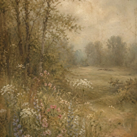 Πίνακας σε Καμβά VINTAGE DARK ACADEMIA COUNTRY FLOWERS - Vintage Sticky 5