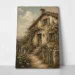 Πίνακας σε Καμβά VINTAGE DARK ACADEMIA COUNTRY HOUSE 2