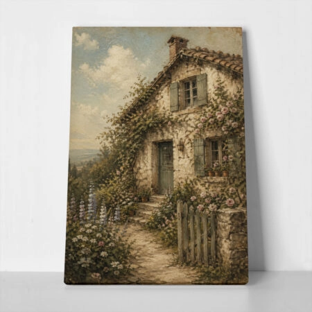 Πίνακας σε Καμβά VINTAGE DARK ACADEMIA COUNTRY HOUSE 2 - Vintage