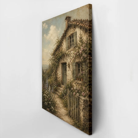 Πίνακας σε Καμβά VINTAGE DARK ACADEMIA COUNTRY HOUSE 2 - Vintage Sticky 2