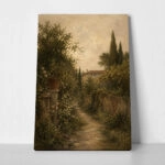 Πίνακας σε Καμβά VINTAGE DARK ACADEMIA COUNTRY PATH 2