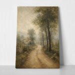 Πίνακας σε Καμβά VINTAGE DARK ACADEMIA COUNTRY PATH