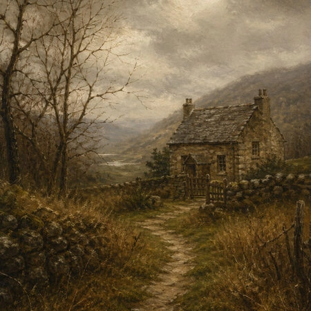 Πίνακας σε Καμβά VINTAGE DARK ACADEMIA COUNTRY ROAD 2 - Vintage Sticky 5