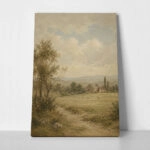 Πίνακας σε Καμβά VINTAGE DARK ACADEMIA COUNTRY ROAD 4