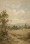 Πίνακας σε Καμβά VINTAGE DARK ACADEMIA COUNTRY ROAD 4