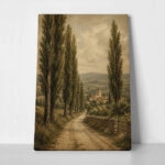 Πίνακας σε Καμβά VINTAGE DARK ACADEMIA COUNTRY ROAD 5
