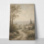 Πίνακας σε Καμβά VINTAGE DARK ACADEMIA COUNTRY ROAD
