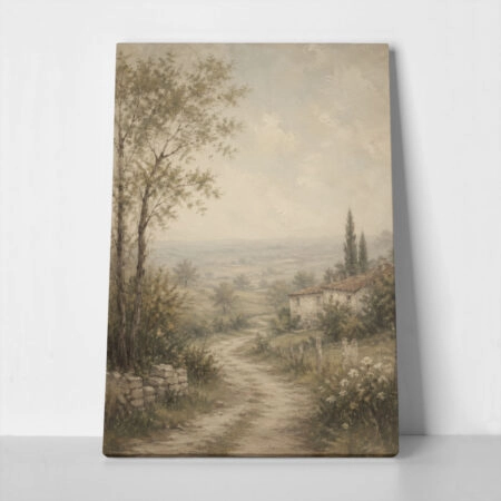 Πίνακας σε Καμβά VINTAGE DARK ACADEMIA COUNTRY ROAD - Vintage