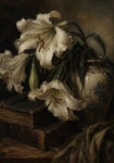 Πίνακας σε Καμβά VINTAGE DARK ACADEMIA DEAD FLOWERS