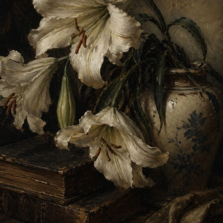 Πίνακας σε Καμβά VINTAGE DARK ACADEMIA DEAD FLOWERS -  Sticky 5