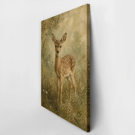 Πίνακας σε Καμβά VINTAGE DARK ACADEMIA DEER 2 - Vintage Sticky 2
