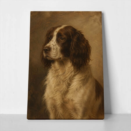 Πίνακας σε Καμβά VINTAGE DARK ACADEMIA DOG - Vintage