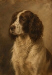 Πίνακας σε Καμβά VINTAGE DARK ACADEMIA DOG