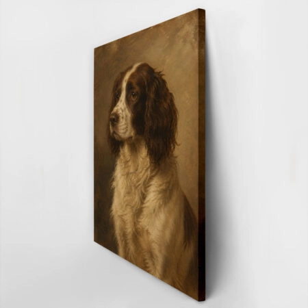 Πίνακας σε Καμβά VINTAGE DARK ACADEMIA DOG - Vintage Sticky 2