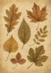 Πίνακας σε Καμβά VINTAGE DARK ACADEMIA DRIED LEAVES