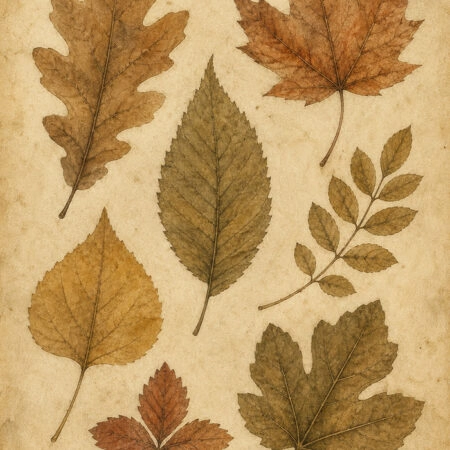 Πίνακας σε Καμβά VINTAGE DARK ACADEMIA DRIED LEAVES -  Sticky 5
