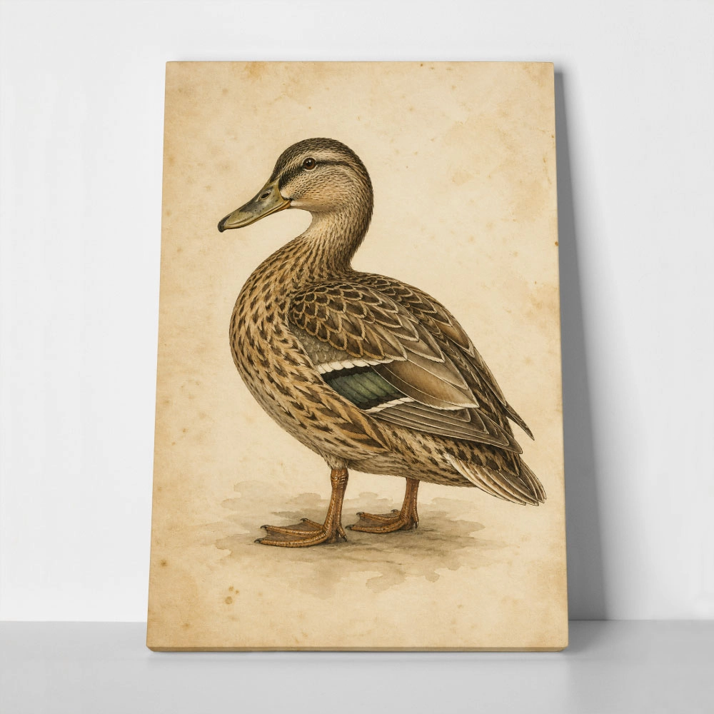 Πίνακας σε Καμβά VINTAGE DARK ACADEMIA DUCK