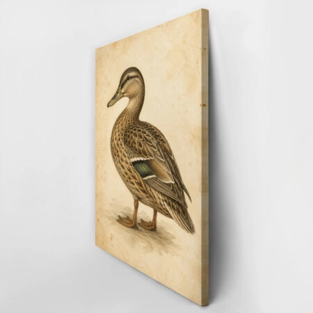 Πίνακας σε Καμβά VINTAGE DARK ACADEMIA DUCK - Vintage Sticky 2