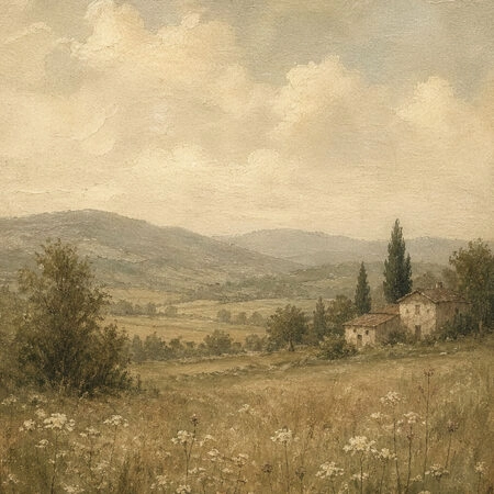 Πίνακας σε Καμβά VINTAGE DARK ACADEMIA FIELD 3 -  Sticky 5