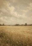 Πίνακας σε Καμβά VINTAGE DARK ACADEMIA FIELD