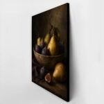Πίνακας σε Καμβά VINTAGE DARK ACADEMIA FIGS AND PEARS