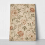 Πίνακας σε Καμβά VINTAGE DARK ACADEMIA FLORAL PATTERN 2
