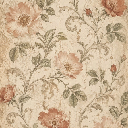 Πίνακας σε Καμβά VINTAGE DARK ACADEMIA FLORAL PATTERN 2 -  Sticky 5