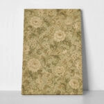 Πίνακας σε Καμβά VINTAGE DARK ACADEMIA FLORAL PATTERN 4