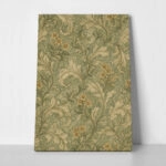 Πίνακας σε Καμβά VINTAGE DARK ACADEMIA FLORAL PATTERN 5