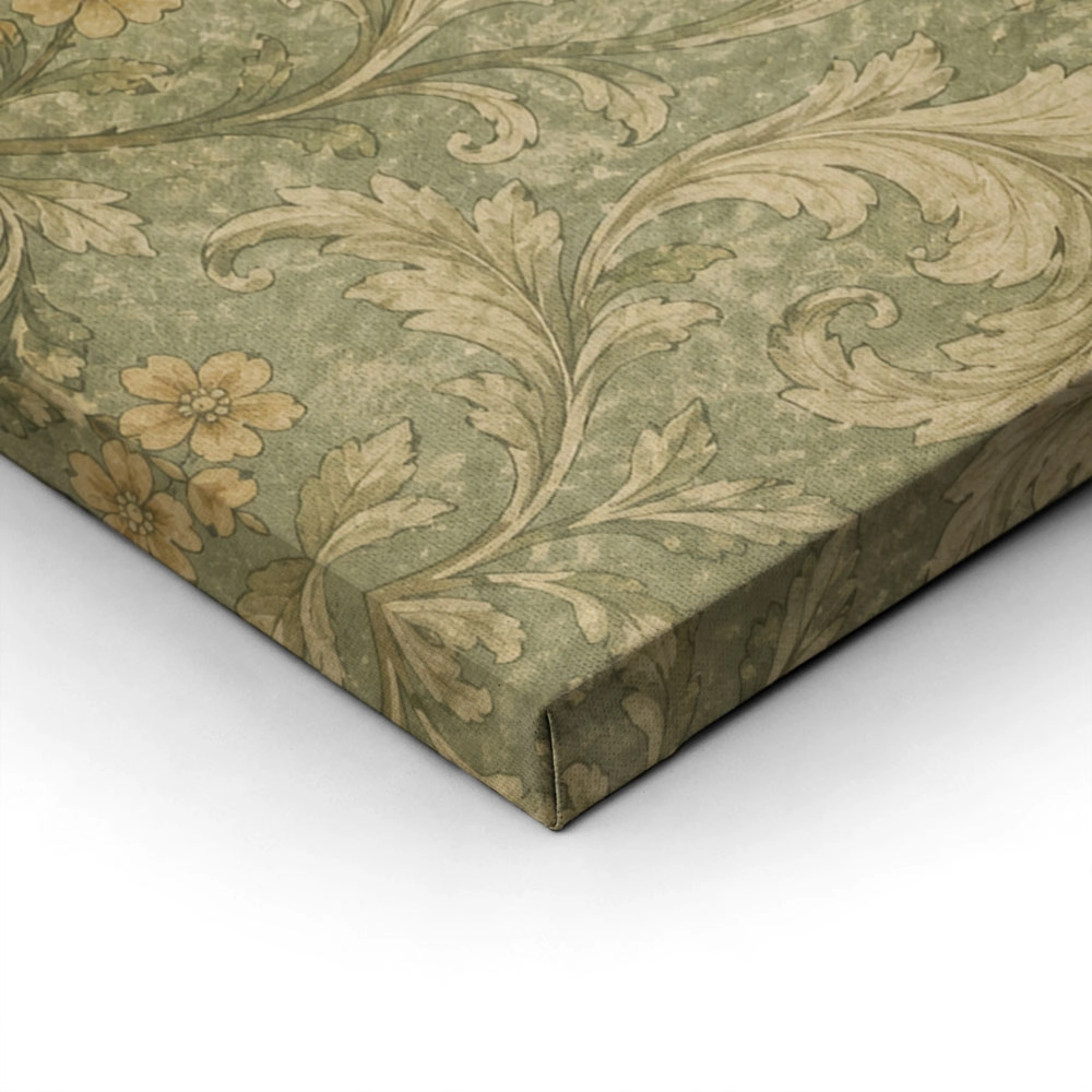 Πίνακας σε Καμβά VINTAGE DARK ACADEMIA FLORAL PATTERN 5