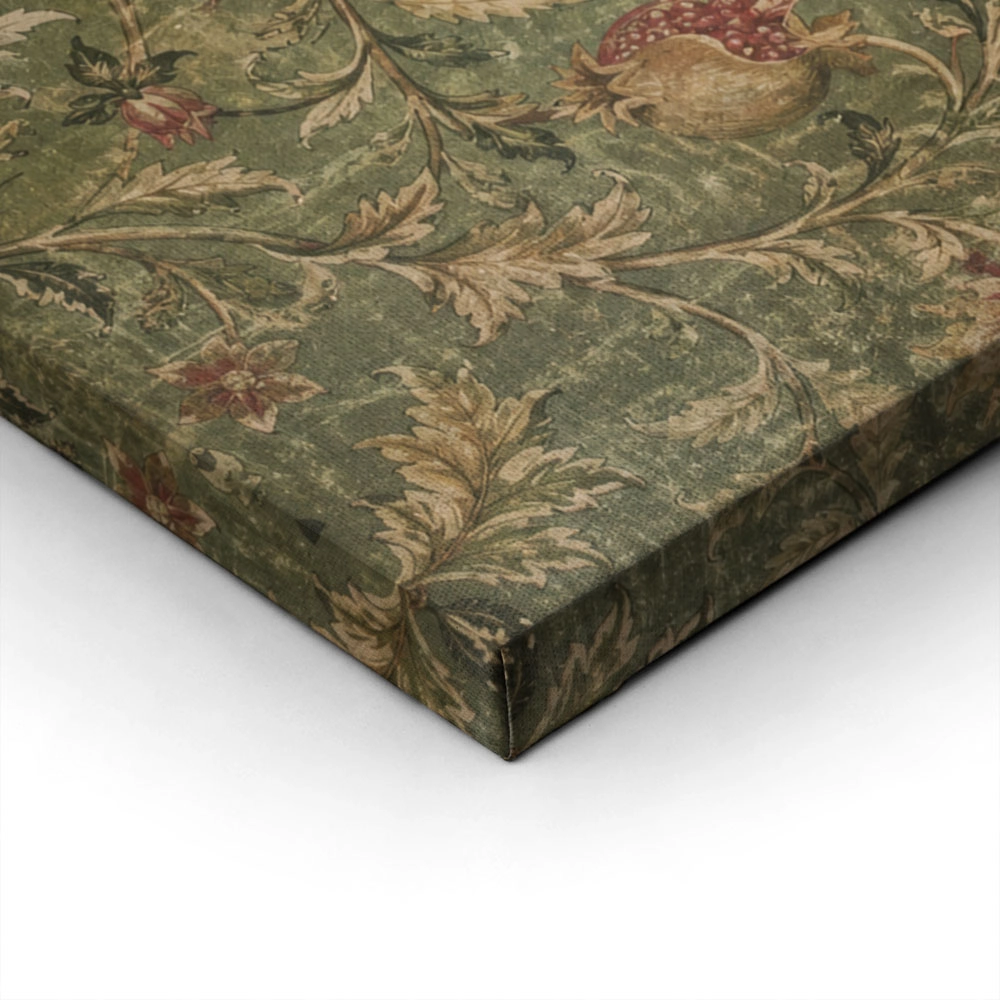 Πίνακας σε Καμβά VINTAGE DARK ACADEMIA FLORAL PATTERN