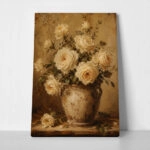 Πίνακας σε Καμβά VINTAGE DARK ACADEMIA FLOWER VASE 10