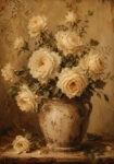 Πίνακας σε Καμβά VINTAGE DARK ACADEMIA FLOWER VASE 10