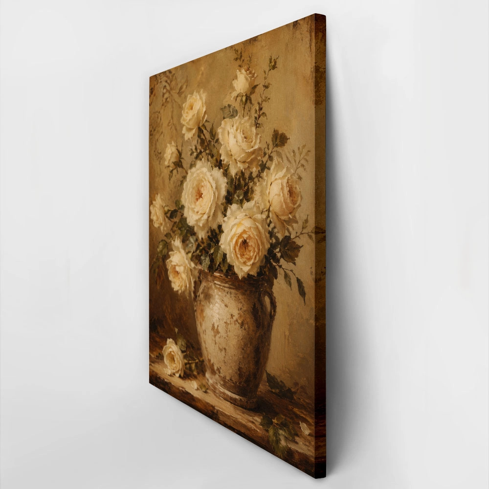 Πίνακας σε Καμβά VINTAGE DARK ACADEMIA FLOWER VASE 10