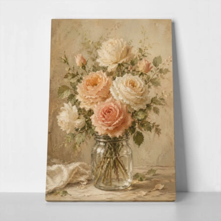 Πίνακας σε Καμβά VINTAGE DARK ACADEMIA FLOWER VASE 13 - 