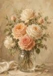 Πίνακας σε Καμβά VINTAGE DARK ACADEMIA FLOWER VASE 13