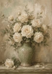 Πίνακας σε Καμβά VINTAGE DARK ACADEMIA FLOWER VASE 14